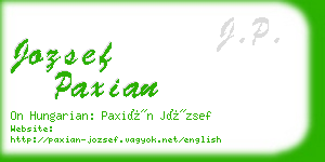 jozsef paxian business card